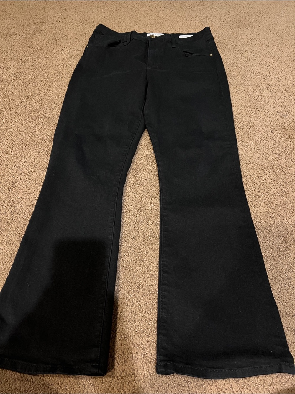 FRAME Denim Jeans mini la crop boot jeans black size 29